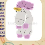 Unicorn Despicable Me Fill Machine Embroidery Design - Instant Download