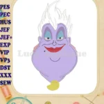 Ursula The Little Mermaid Applique Design 01 - Instant Download