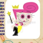 Wanda The Fairly OddParents Applique Design 01 - Instant Download
