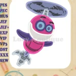 Whirly Rusty Rivets Fill Embroidery Design 01 - Instant Download