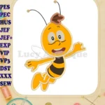 Willy Maya the Bee Applique Design 01 - Instant Download