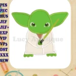Yoda Star Wars Applique Embroidery Design - Instant Download