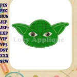 Yoda Star Wars Head Applique Embroidery Design - Instant Download