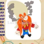 Yosemite Sam Looney Tunes Applique Design 01 - Instant Download