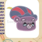 Zummi Gummi Head Adventures of the Gummi Bears Filled Embroidery Design - Instant Download