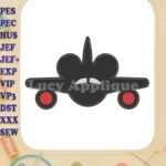 Mickey Airplane Disney Filled Embroidery Design - Instant Download