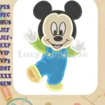 Mickey Mouse Baby Fill Machine Embroidery Design - Instant Download