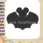 Mickey Mouse Bat Fill Machine Embroidery Design - Instant Download