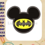 Mickey Mouse Batman Applique Design - Instant Download