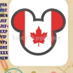 Mickey Mouse Canada Applique Embroidery Design - Instant Download