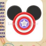 Mickey Mouse Captain America 02 Fill Machine Embroidery Design - Instant Download