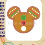Mickey Mouse Christmas Applique Design - Instant Download