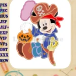 Mickey Mouse Halloween Applique Design 01 - Instant Download