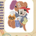 Mickey Mouse Halloween Fill Embroidery Design 01 - Instant Download