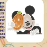 Mickey Mouse Halloween Fill Embroidery Design 02 - Instant Download