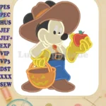 Mickey Mouse Halloween Fill Embroidery Design 03 - Instant Download
