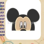 Mickey Mouse Head Fill Machine Embroidery Design - Instant Download
