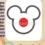 Mickey Mouse Japan Applique Embroidery Design - Instant Download