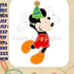 Mickey Mouse Party Applique Design 01 - Instant Download