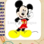 Mickey Mouse Phone Call  Applique Design - Instant Download