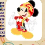Mickey Mouse Roadster Applique Embroidery Design - Instant Download