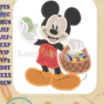 Mickey Mouse Spring Fill Embroidery Design 01 - Instant Download