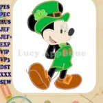 Mickey Mouse St Patrick Applique Design 01 - Instant Download