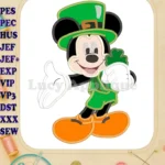 Mickey Mouse St Patrick Applique Design 02 - Instant Download