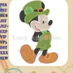 Mickey Mouse St Patrick Fill Embroidery Design 01 - Instant Download