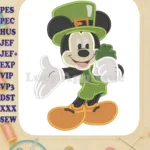 Mickey Mouse St Patrick Fill Embroidery Design 02 - Instant Download