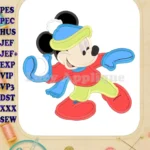 Mickey Mouse Winter Applique Design 01 - Instant Download