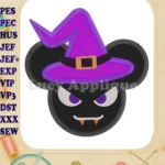 Mickey Wizard Hat Halloween Ears Applique Design - Instant Download