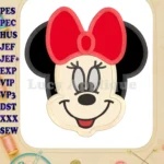 Minnie Mouse Applique 01 Embroidery Design - Instant Download