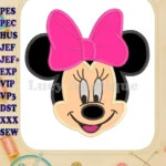 Minnie Mouse Applique 03 Embroidery Design - Instant Download