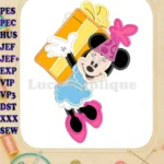 Minnie Mouse Birthday Applique Design 01 - Instant Download