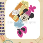 Minnie Mouse Birthday Fill Embroidery Design 01 - Instant Download