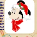 Minnie Mouse Christmas Applique Design 01 - Instant Download