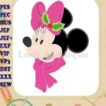 Minnie Mouse Christmas Applique Design 02 - Instant Download