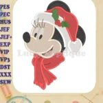 Minnie Mouse Christmas Fill Embroidery Design 01 - Instant Download
