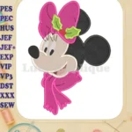 Minnie Mouse Christmas Fill Embroidery Design 02 - Instant Download