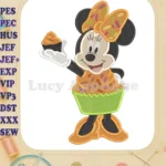 Minnie Mouse Cupcake Fill Embroidery Design - Instant Download