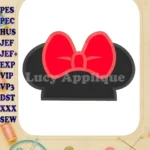 Minnie Mouse Ears Applique 01 Embroidery Design - Instant Download