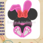 Minnie Mouse Easter Bunny Fill Machine Embroidery Design - Instant Download
