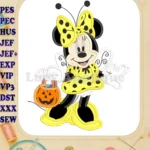 Minnie Mouse Halloween Bee Applique Design - Instant Download