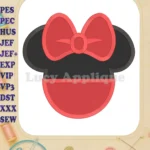 Minnie Mouse Head Fill Machine 01 Embroidery Design - Instant Download