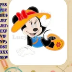 Minnie Mouse Summer Applique Design - Instant Download