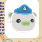 Bear Octonauts Head Fill Machine Embroidery Design - Instant Download