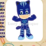 Catboy Pj Masks Applique Embroidery Design - Instant Download