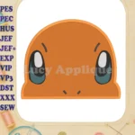 Charmander Pokemon Head Fill Machine Embroidery Design - Instant Download