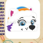 Everest Paw Patrol Head Applique 01 Embroidery Design - Instant Download